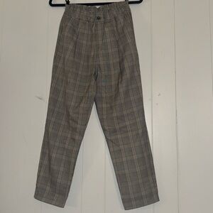Uniqlo Kids Checkered Pants - Gray and Brown